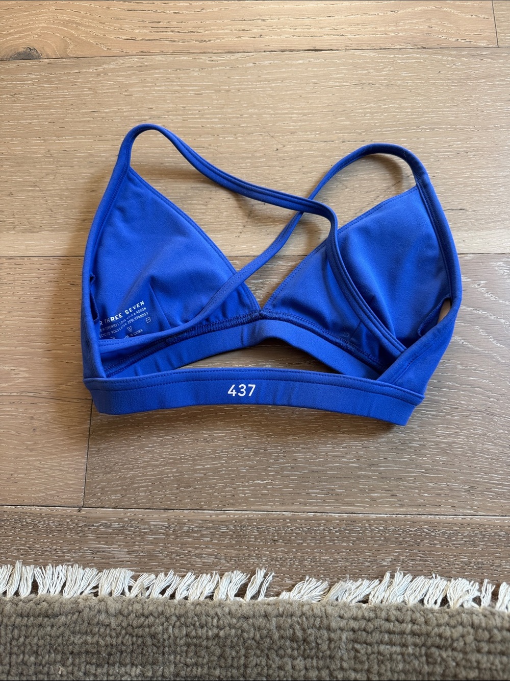 437 the lift sports bra in cobalt blue Blue Triangle Bralette - Solid Royal Blue